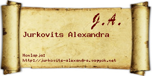 Jurkovits Alexandra névjegykártya